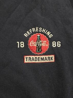 ​Vintage Coca-Cola Embroidered Sweatshirt | Navy Blue & Red Pullover